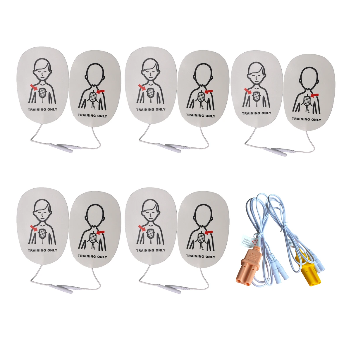 5 Paar XFT-Kinderpads mit Kabel für XFT 120 XFT 120C+ AED-Trainer-Ersatz Image