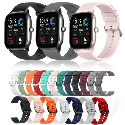 Für Amazfit Bip 3 Pro/S Lite/U Pro/GTR 42mm Correa 20mm Silikon Band Strap Für Amazfit GTS 4 Mini/2 Image