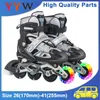 Flash Inline-Rollschuhe für Damen und Herren, verstellbare Größe 26–41 für Jungen und Mädchen, Anfänger, Outdoor-Skating-Turnschuhe, 4 Räder, Skate-Schuhe