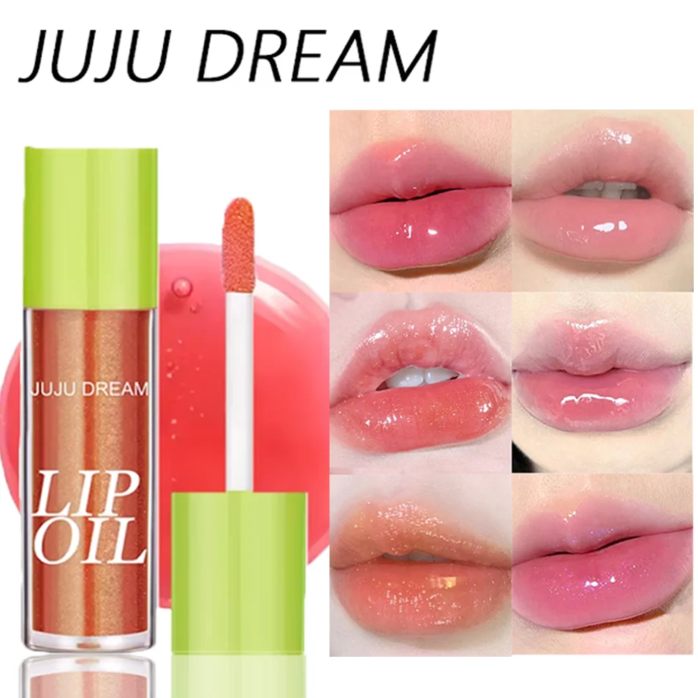 Sechs Farben von Bonbongelee, Lippenöl, Wasser, Spiegel, feuchtigkeitsspendendes Glas, Lipgloss, Lippenstift, Lipgloss und Lipgloss Image