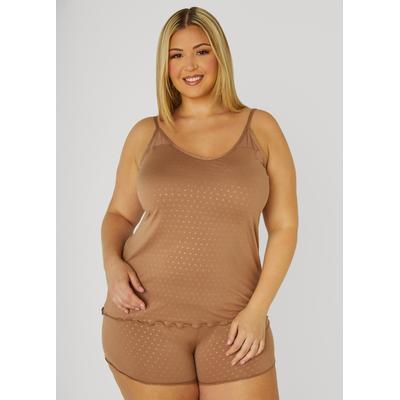 Plus Size Love To Sleep Dotted PJ Shorts Set