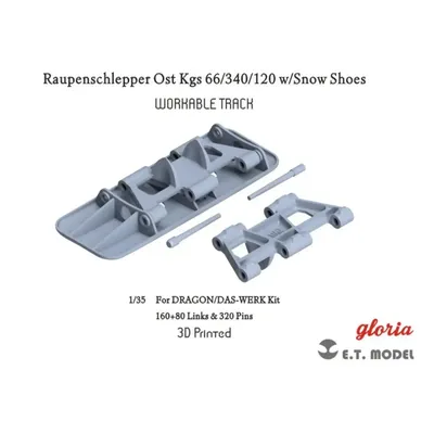 ET MODEL P35-030 1/35 Raupenschlepper Ost Kgs w/Snow Shoes Workable Track