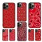 Red Bandana Paisley Mobile Phone Cases Cover For iPhone 16 15 14 12 13 mini 11 Pro MAX apple 6 7 8