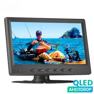 7" Quantum Dot QLED Display AHD Monitor For Truck Car Parking Fishing Support 2CH 1080P Camera IPS