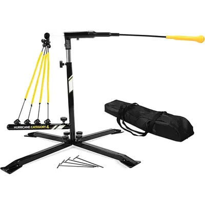 Hurricane Batting Swing Trainer for Baseball & Softball Durable Swing Arm - 4 Power Band System