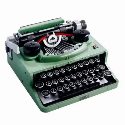 Compatible Display Retro Typewriter Building Blocks Marking Machine Keyboard Kids Gift Toy Christmas