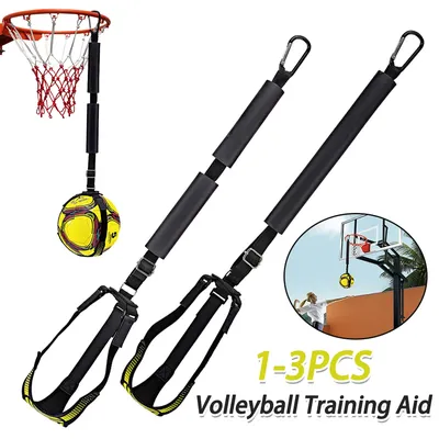 1-3PCS Volleyball Spiking Training Aid Adjustable Belt Solo Serve Training Tool Bouncing Train Rope