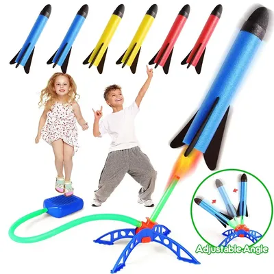 Kids Outdoor Rocket Foot Pump Outdoor Air Pressing Soaring Rocket Suit Jumps Air Powered Rocket