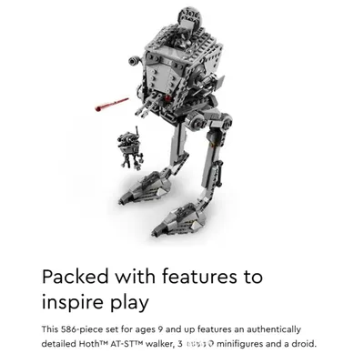 In Stock New Space The Empire Strikes Back Hoth At-st Walker 75322 Assemble Figurines Model for Children Gifts for Kids Birthday
