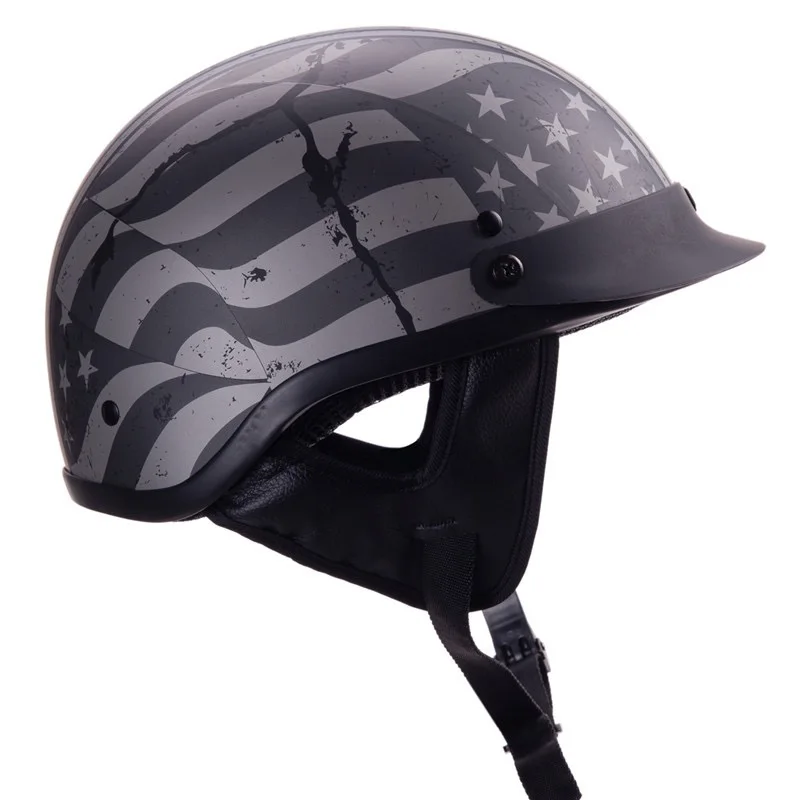 Demi-casques De Moto rétro pour équipements De Moto casque De Scooter Vintage Moto Capacete De Moto Capacetes DOT approuvé