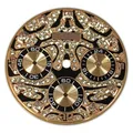 Cadran de montre en diamant tigre avec logo personnalisé, cadran de montre Krasnowatch, mouvement à quartz VK63, cadran chronographe, 6 aiguilles, accessoires de montre, 29.5mm