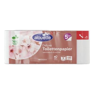 alouette Toilettenpapier »Deluxe« 5-lagig 8 Rollen (1 Pack à 8 Rollen) weiß Image