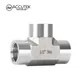 AW AW ® Raccordi per tubi femmina forgiati in acciaio inossidabile 304 316 Filettatura connettore a 3 vie BSPT 1/4"3/8"1/2" 3/4" Alta pressione 6000psi
