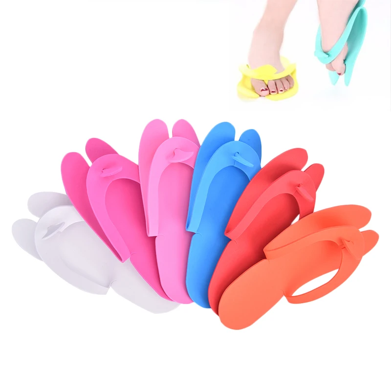 12 paia di pantofole in schiuma usa e getta a colori casuali pantofole per Pedicure per pantofole infradito per Pedicure Spa da salone