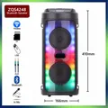 Colonna portatile Danza quadrata Subwoofer wireless multifunzione esterno Altoparlante Bluetooth Mobile KTV Luci RGB Scheda disco U Audio