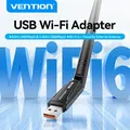 Vention Adattatore WiFi USB per PC portatile 600Mbps 90 270 gradi Antenna 5G e 2.4G Scheda di rete