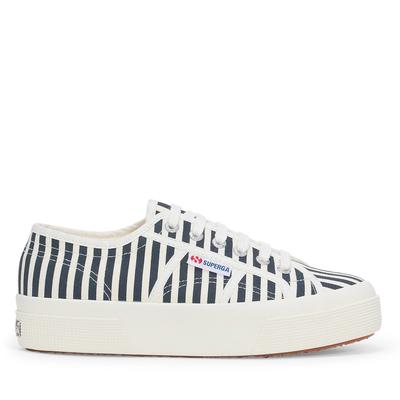 Superga 2740 Stripes Print - Off White navy Trainers