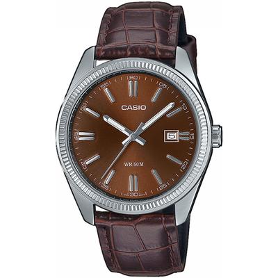 Quarzuhr, braun (kastanienbraun), CASIO TIMELESS COLLECTION, Armbanduhren, Damen, Armbanduhr, Herrenuhr, Damenuhr, Datum, Neo-Display, Edelstahlarmband Image
