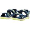 Sandale JACK WOLFSKIN "2 IN 1 SANDAL K", Gr. 32, blau (evening sky), Synthetik, Textil, sportlich, Schuhe
