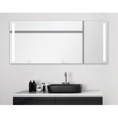 Badspiegel TALOS "Talos Light", silber (silber matt), B:160cm H:70cm T:2,5cm, Spiegel, Design Lichtspiegel Image