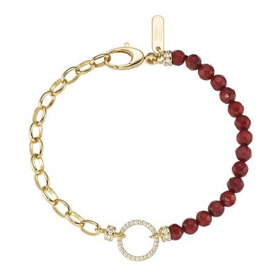 Armband "mit Ziersteinen, Silber 925", gold, GIORGIO MARTELLO MILANO, Armbänder, Damen, 19cm, Silber 925 (Sterlingsilber) Image