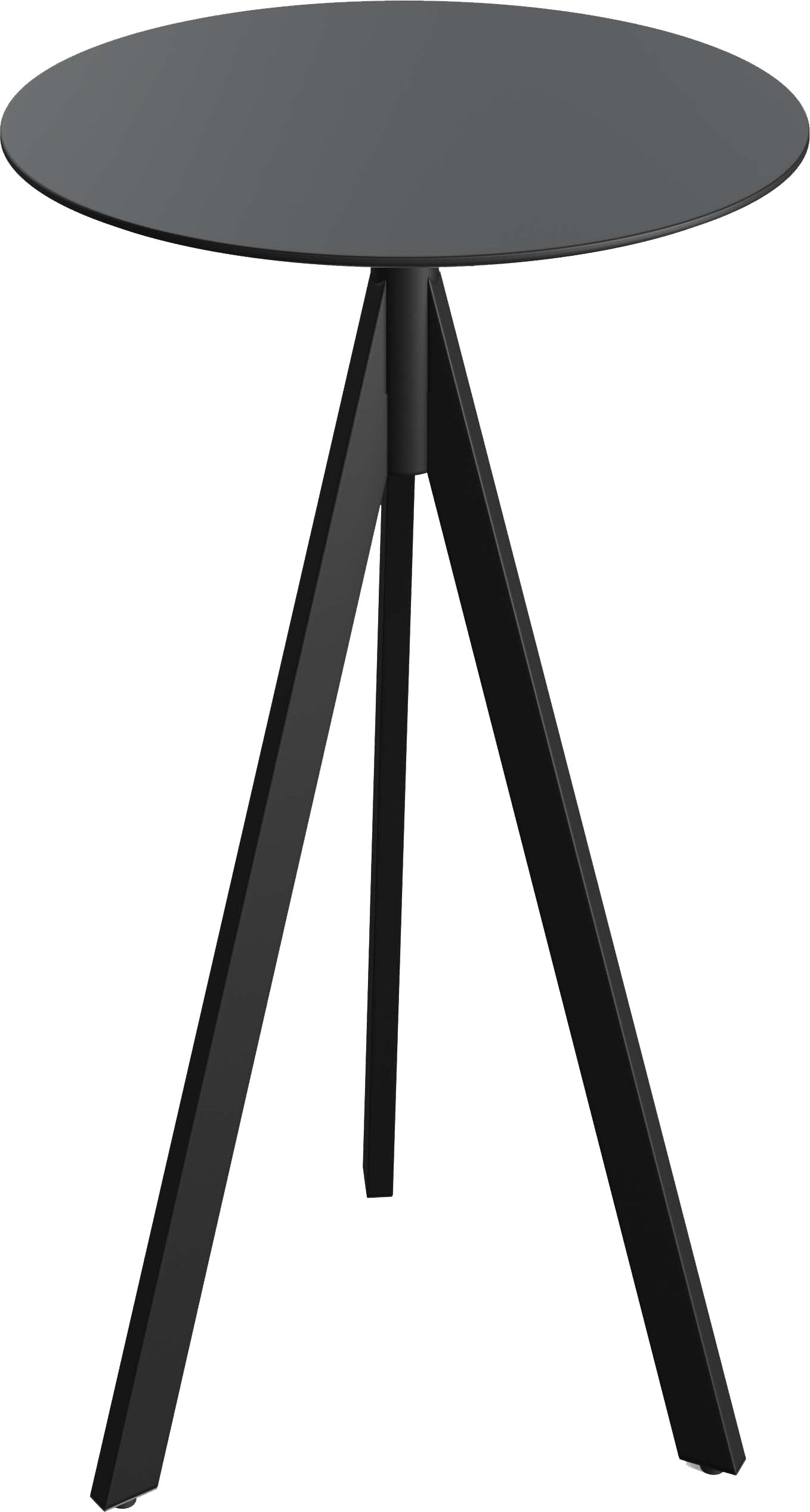 Klapptisch ESSENTIALS "Infinity", schwarz (schwarz, schwarz, schwarz), B:70cm H:110cm T:70cm, Pulverbeschichteter Stahl + HPL Tischplatte, Tische, in verschiedenen Ausführungen