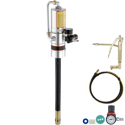 Grease Pump, Air Operated Grease Pump with 13 ft High Pressure Hose and Grease Gun, Pneumatic Grease Bucket Pump with Wheels