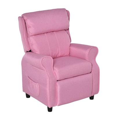 Recliner Chair Children Sofa Angle Adjustable Single Lounger Armchair Gaming Chair with Footrest 2 Side Pockets