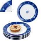Ahoi 6er Set Kuchenteller Porzellan 6 Pers Dessert-Teller nautisch Anker