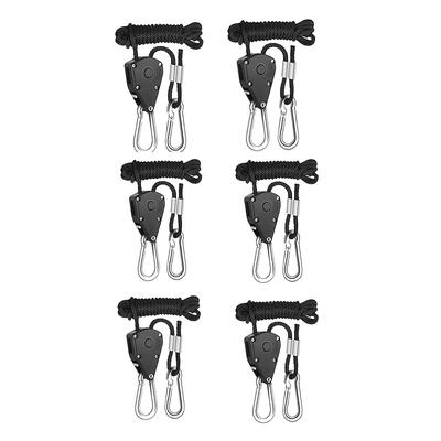 TEMU 4/6/8pcs Heavy Duty Adjustable Rope Hanger Pulley With Internal Metal Gears For Outdoor Tent Hanging, Sun Shade, And Tie Strap Applications Image