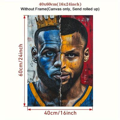 TEMU 1pc Canvas Poster - Art Poster - Wall Decoration In Living Room, Bedroom, Office, Etc. - Multi-functional Oil Painting Style Posters, Perfect Gift Ideas Image
