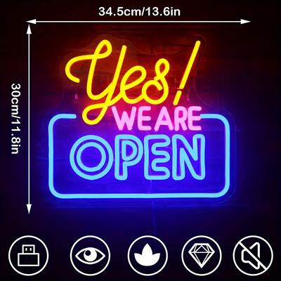 "TEMU Vibrant "" Neon Sign - Usb-powered Led Wall Decor With Glowing Blue Light, Home, Cafe, Or Display, Neon Signs For Wall Decor" Image