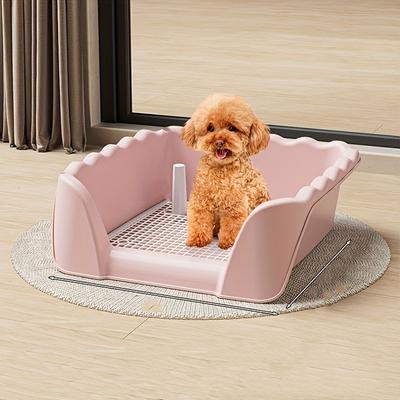 TEMU Surround-style Dog Potty, Non-slip Grid Design, In 5 Colors, Ideal For Dog Urine Pads And Defecation Stations, Pet Hygiene Solution|stylish Dog Potty| Plastic Construction, Dog Accessories Image