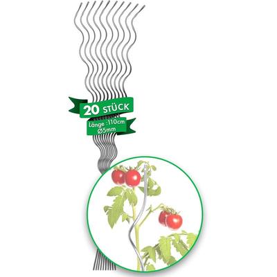 TEMU Tomato Spiral Stakes – Tomato Plant Support & Spiral Trellis – Galvanized Steel Plant Stakes – Sturdy Tomato Stakes For Garden & Raised Beds Image