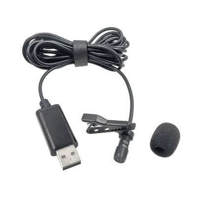 USB Lavalier Lapel Microphone for Car Units PCs Smartphones External Microphone Kit for Car DVD Player F19E