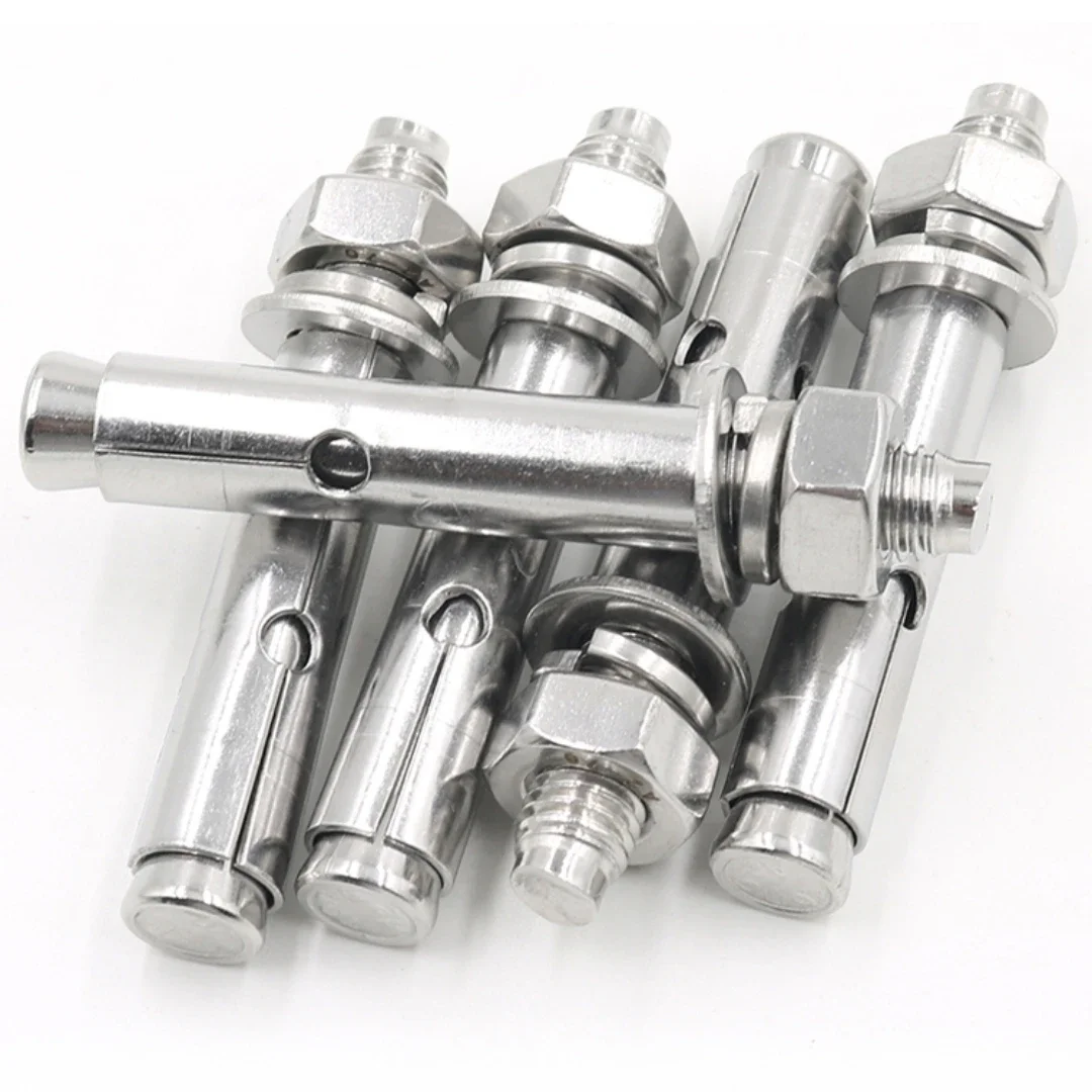 304 Edelstahl Hochleistungs-Expansions bolzen Anker hülse Beton Anker bolzen Verbindungs stange Wand befestigungs nagel m6m8m10m12m14m16m20 Image