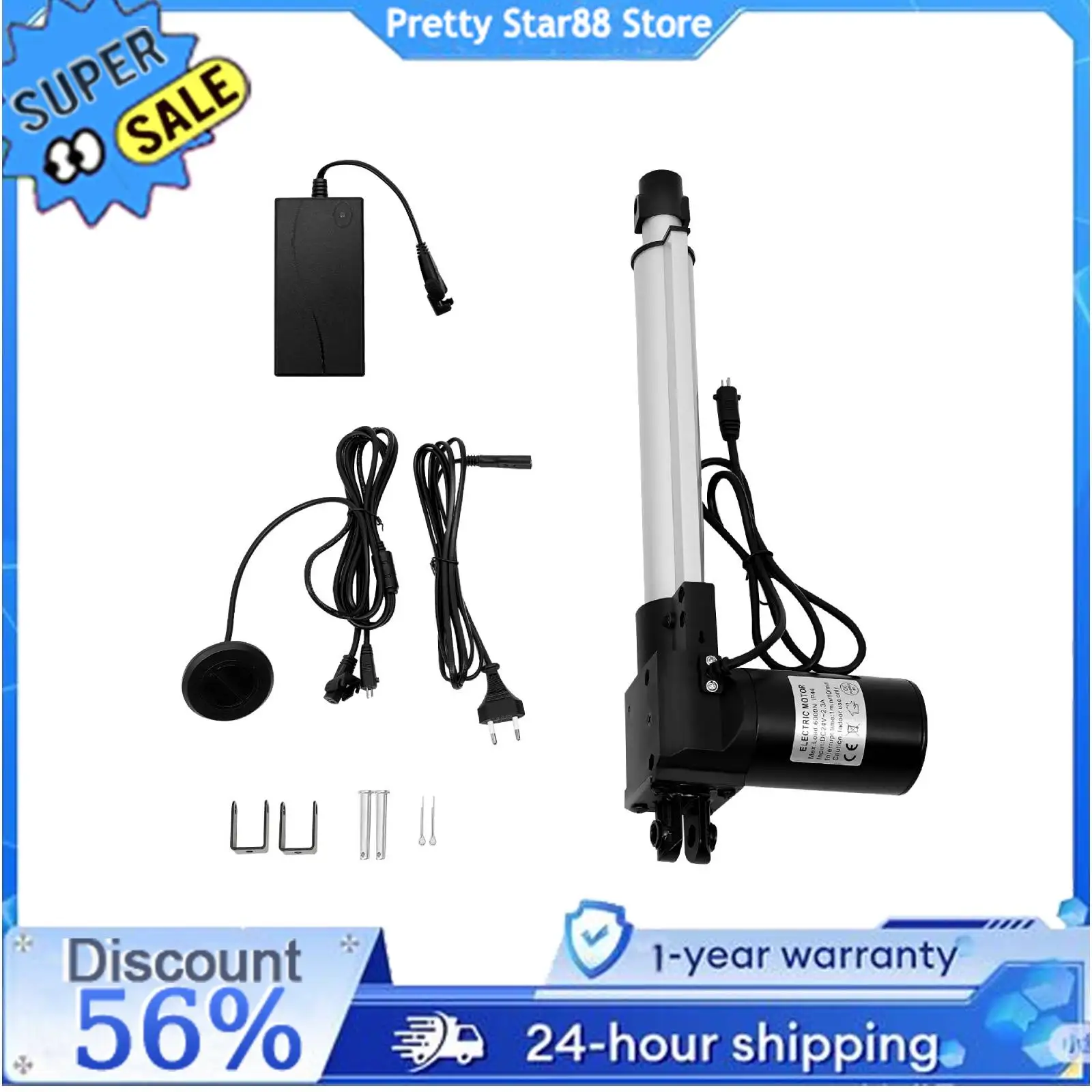 600 kg 38–61 cm Liege-Ersatzmotor DC 24 V Multifunktions-elektrischer Linearantriebsmotor 6000 N Haushalt Sofa PRO Image