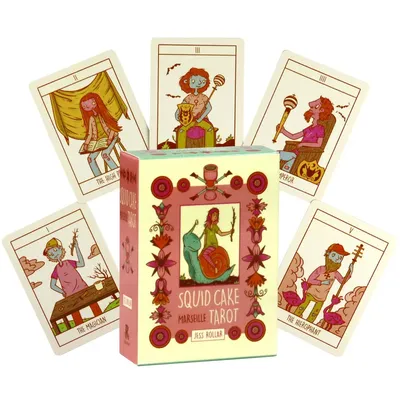 Heißer verkauf Tintenfisch Kuchen Marseille Tarot Freizeit Unterhaltung Karte Familie Sammeln Image