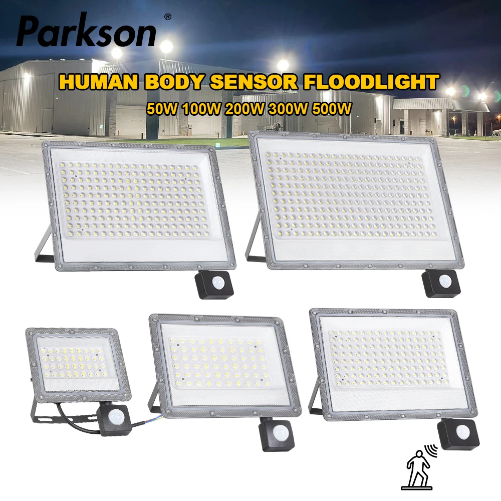 LED Flutlicht PIR Motion Sensor Im Freien Wasserdichte Reflektor LED Strahler Für Straße Garten Wand Licht 50W 100W 200W 300W 500W