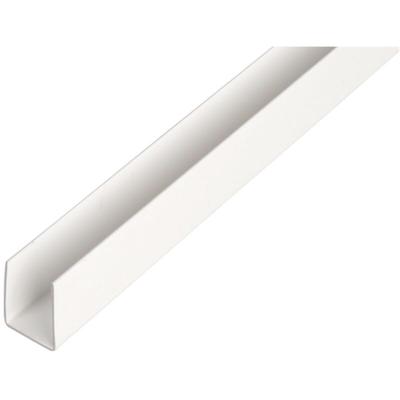 U-Profil, pvc weiß, LxBxHxS 2000 x 21 x 20 x 1 mm - Alberts Image