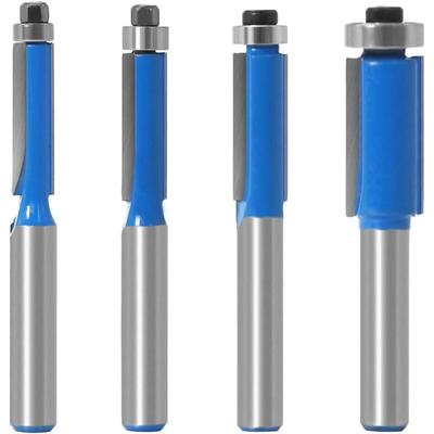 Ersandy - 4 Stück Kopierfräser 8 mm diy Zimmerei Fräswerkzeuge Schneiden mit Oberlager, Schaft Image