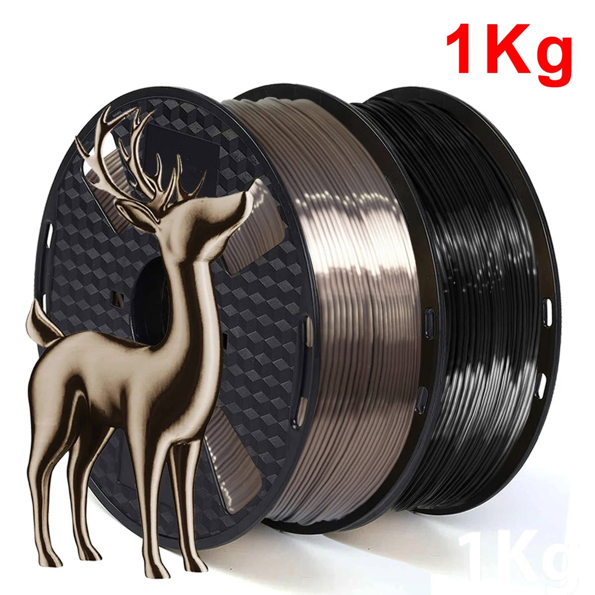 1,75 mm 250 g 500 g 1 kg 3D-Druckfilament PLA-Seide Roségold 3D-Druckmaterial Seide Pla Schwarz Nachfüllungen Draht Vakuumverpackung Image