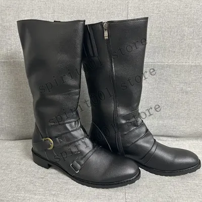 Frauen Männer mittelalter lichen Retro Pu Leders chuh Mittelalter Stiefeletten viktoria nischen Image