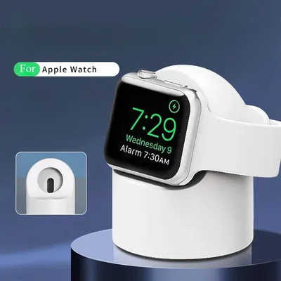 Ladegerät-Ständer für Apple Watch Serie 9, 8, 7, 6, Ultra 2, Silikon-Desktop-Ladehalterung, Image