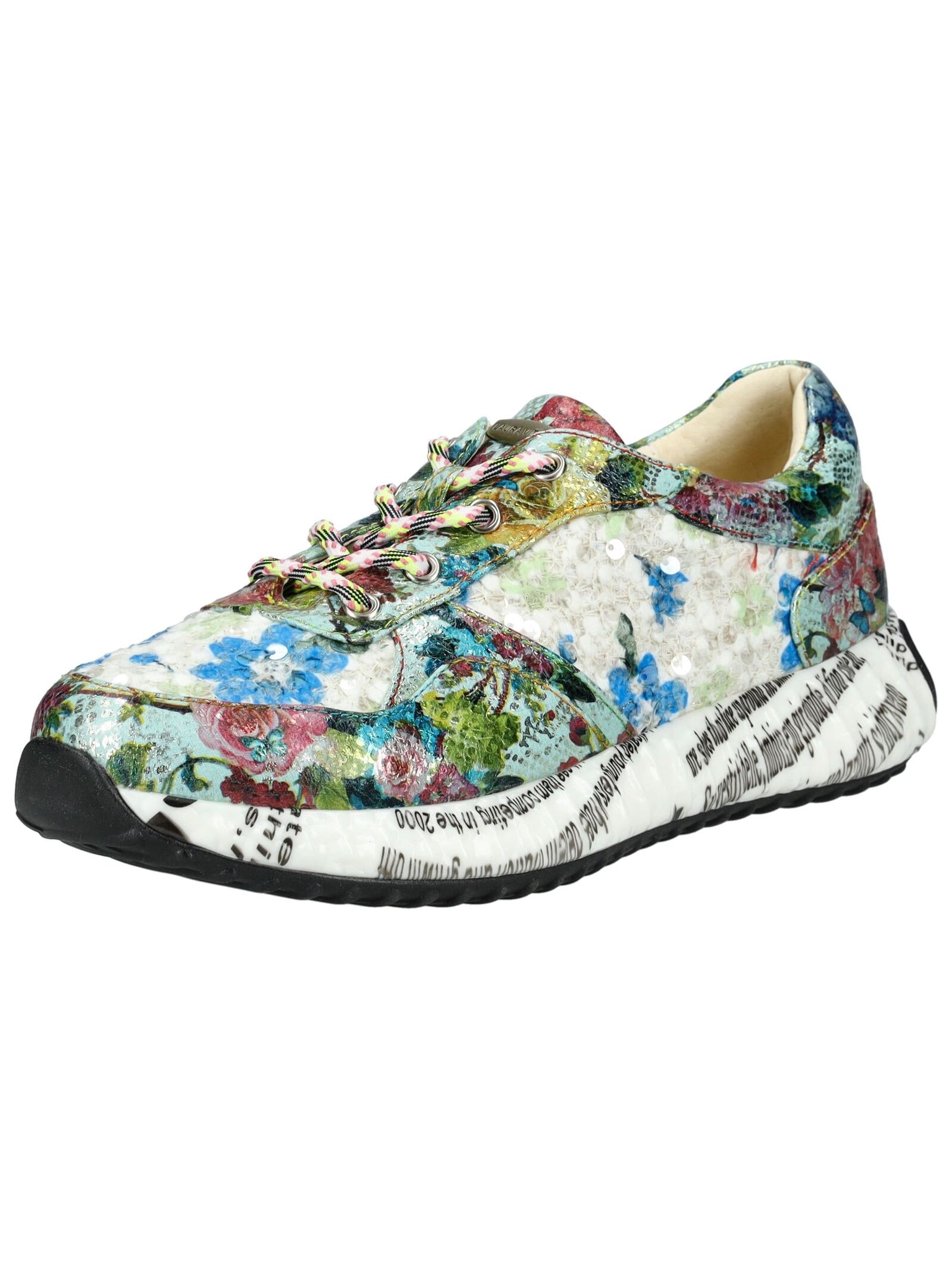 Sneaker LAURA VITA "LAURA VITA Sneaker Textil", Damen, Gr. 37, blau (weiß, blau), Textil, Casual, Schuhe