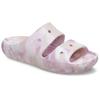 Pantolette CROCS "Classic Marbled Sandal", Damen, Gr. 39, quartz, rosa, Croslite, casual, Schuhe, mit Tieffußbett