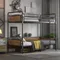 2 IN 1 Metal Bunk Bed Twin Over Twin, Convertible Twin Bunk Beds Into 2 Individual Twin Size Bed for