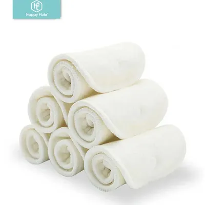 HappyFlute 10 pcs 2 layers bamboo&2 layers microfiber Newborn Liner Insert For Baby Cloth Diaper