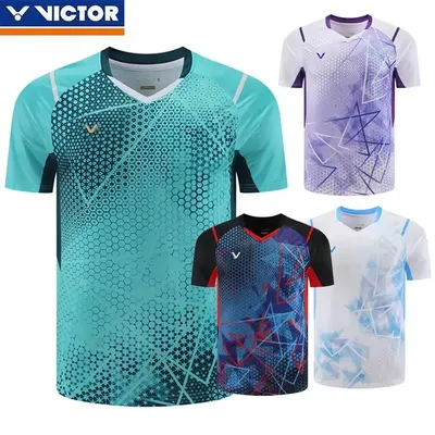 VICTOR Badminton Jersey Men's and Women's Quick-drying Tops Children's Competition Breathable Short
