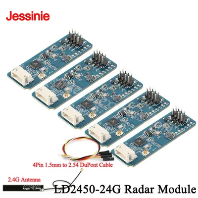 5pcs/1pc LD2450 24G MM Wave Human Body Motion Tracking Trajectory Radar Sensor Module HLK-LD2450 Sensing Distance 8M Smart Home